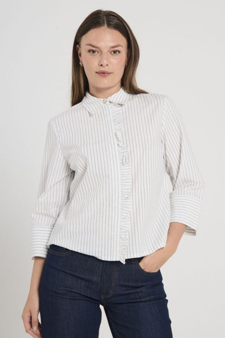 206310-STAR OFF WHITE W SALUTE wit/zwart