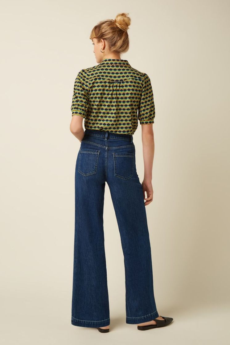 10431-205 PONDEROSA GREEN d.blauw/mosterd