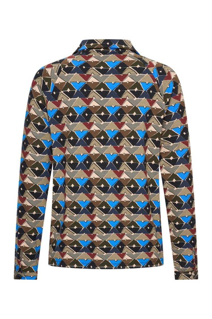 62EVI15.039-DRAWING MULTI zw/beige/blauw 