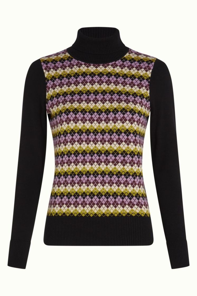 10773-001 BLACK zw/rose/oker