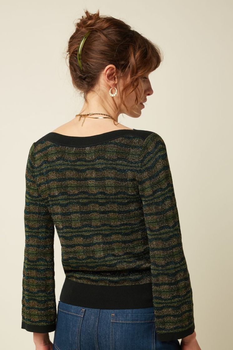 10788-001 BLACK zw/goud/groen