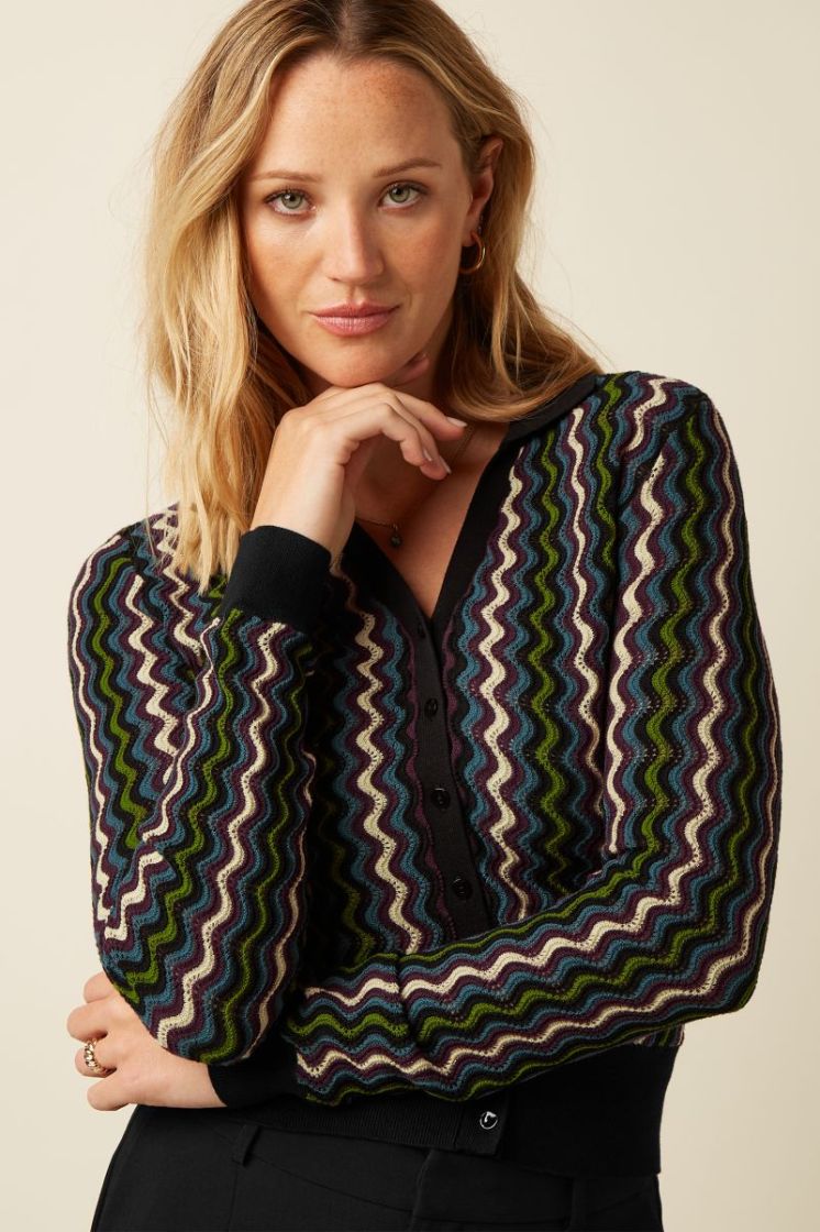 10890-001 BLACK zw/wine/groen/e