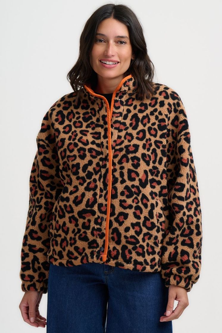 J0032-BROWN LEOPARD zwart/beige/ora