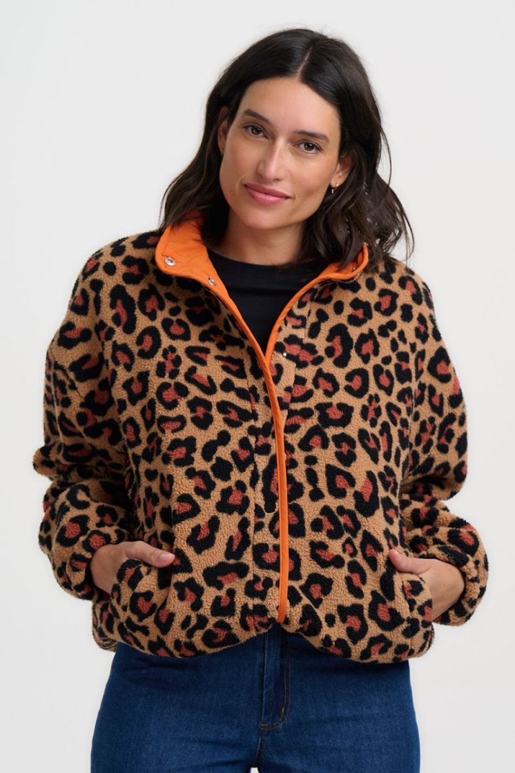 J0032-BROWN LEOPARD zwart/beige/ora